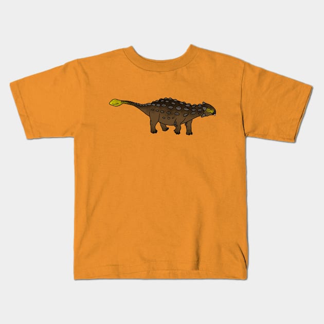 Cute Ankylosaurus Kids T-Shirt by saradrawspaleo